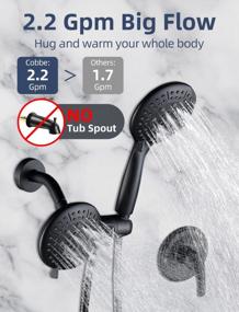 img 3 attached to High-Pressure Dual Shower System With Cobbe Handheld Head, Adjustable Bracket, Hose, And Rubber Washers For Ultimate Comfort And Convenience