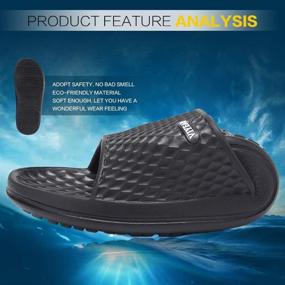 img 2 attached to Quick Drying Shower Sandals: VIYEAR Men'S And Women'S Bath Slippers