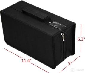 img 3 attached to Penlonda CD/DVD Case Holder Organizer: 168 Capacity Disc Storage Wallet Binder (Black)