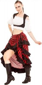 img 3 attached to ThePirateDressing Steampunk Victorian Cosplay Costume Womens High-Low Show Girl Skirt