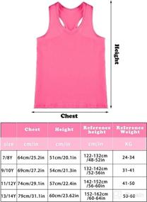 img 3 attached to 💃 SATINIOR 4-Pack Girls Dance Tank Tops with Racerback, Crop Design, and Sleeveless Fit – Perfect for Gymnastics