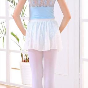 img 3 attached to Детская кружевная балетная юбка, танцевальный костюм, надеваемый для малышей/девочек