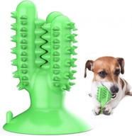 ceesc dog toothbrush chew toys dog teeth cleaning stick ,puppy brushing dental oral care for small medium large dogs (green) logo