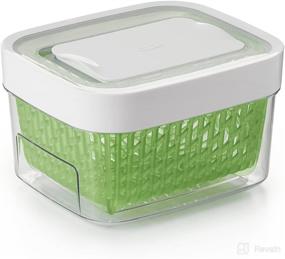 img 2 attached to Enhance Freshness with OXO GreenSaver Produce Keeper 🥬 - Small - Green: Keep Your Produce Crisp and Delicious!