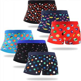 img 4 attached to Comfortable And Funny Men'S Cotton Boxer Trunk Underwear In Multi-Pack For Gifting - WeciBor
