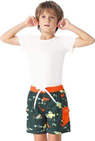 img 2 attached to Nonwe Beachwear Drawsting Printed Pattern Boys' Clothing via Swim