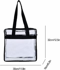 img 3 attached to Forestfish Clear Tote Bags Stadium Approved 12 X 12 X 6 Inch, With Adjustable Shoulder Straps