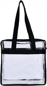img 4 attached to Forestfish Clear Tote Bags Stadium Approved 12 X 12 X 6 Inch, With Adjustable Shoulder Straps