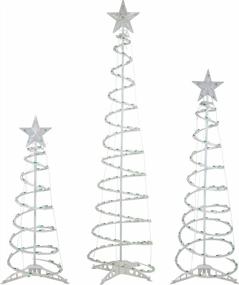 img 4 attached to Green Lighted Spiral Christmas Trees Set - Includes 3', 4', And 6' Sizes By Northlight