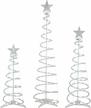 green lighted spiral christmas trees set - includes 3', 4', and 6' sizes by northlight logo