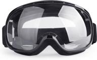 4-fq dirt bike goggles motocross goggles motorcycle goggles atv goggles for men women youth kids windproof dustproof riding racing goggles off road goggles ski goggles(black frame clear lens) logo