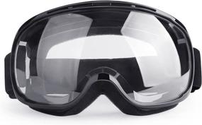 img 4 attached to 4-FQ Dirt Bike Goggles Motocross Goggles Motorcycle Goggles ATV Goggles For Men Women Youth Kids Windproof Dustproof Riding Racing Goggles Off Road Goggles Ski Goggles(Black Frame Clear Lens)