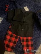 img 1 attached to 👕 SANGTREE Baby Boys Clothing Set: Dress Shirt with Bowtie + Suspender Pants, Sizes 6M-6Y review by Ken Pinell