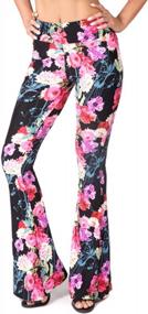 img 3 attached to High Waisted Flare Palazzo Pants For Women - Buttery Soft Leggings In 16 Vibrant Colors By SATINA