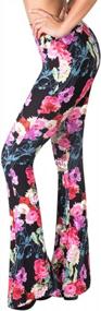 img 4 attached to High Waisted Flare Palazzo Pants For Women - Buttery Soft Leggings In 16 Vibrant Colors By SATINA