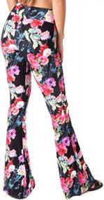 img 2 attached to High Waisted Flare Palazzo Pants For Women - Buttery Soft Leggings In 16 Vibrant Colors By SATINA