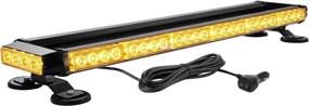 img 4 attached to Enhance Safety with WOWTOU Rooftop Safety Flashing 56 LED Amber Strobe Light Bar!