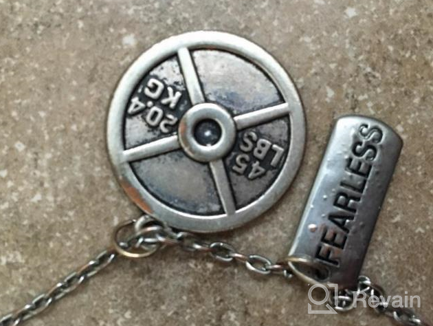 img 1 attached to 💪 The Original Fearless Necklace: Unleash Your Strength with Santa Monica Charm Co.'s 45lb Plate Pendant Gym and Fitness Training Gift review by Matthew Henderson