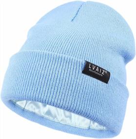 img 4 attached to Silky-Lined Knitted Beanie Hats For Kids: Warm Winter Toddler Cuffed Hats With Watch Design