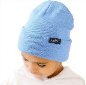 img 3 attached to Silky-Lined Knitted Beanie Hats For Kids: Warm Winter Toddler Cuffed Hats With Watch Design
