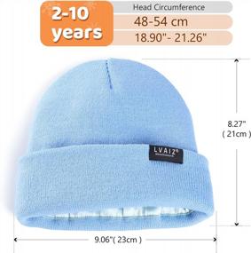 img 1 attached to Silky-Lined Knitted Beanie Hats For Kids: Warm Winter Toddler Cuffed Hats With Watch Design