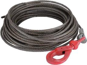 img 3 attached to 🔒 Mophorn Winch Cable 3/8" x 50' - 4400LBS Wire Rope with Fiber Core, Self Locking Swivel Hook (50ft)