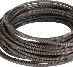 img 1 attached to 🔒 Mophorn Winch Cable 3/8" x 50' - 4400LBS Wire Rope with Fiber Core, Self Locking Swivel Hook (50ft)