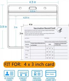 img 3 attached to Teskyer 5 Pcs Vaccine Card Holder, 4" X 3" Plastic Badge Holder, Multifunctional Waterproof Clear Card Sleeves For Nursing Badge Reference Cards, Medicare Cards Protectors