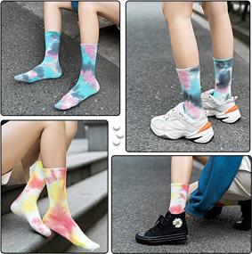 img 3 attached to Lovful Cotton Socks For Women, Funny Cute Crew Socks, Women Tie Dye Novelty Socks 5 Pairs