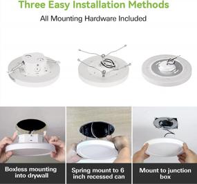 img 1 attached to Upgrade Your Ceiling With 7.5 Inch LED Flush Mount Light: Dimmable, Night Light, High CRI, 1275 LM, 3 Selectable Color Temperatures & 3 Mounting Options