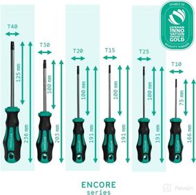 img 3 attached to 🔧 Набор отверток WIESEMANN 1893 TX: 6 шт. Обеспечивает точность с наконечниками ENSURE из стали Q-50, размеры T10, T15, T20, T25, T30, T40, включает магнитный наконечник, артикул 81147.