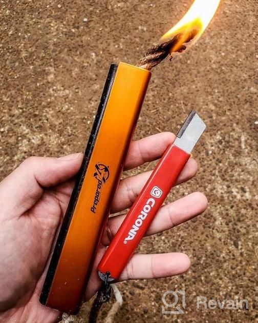 img 1 attached to All-In-One Flint And Steel Fire Starter Kit With Waterproof Tinder Wick Rope And Steel Fire Striker - Patented Firestarter Prepared4X - Perfect For Survival And Outdoor Activities review by Glen Needham