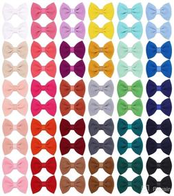 img 4 attached to Adorable 60PCS Baby Hair Clips Bows for Fine Hair - Perfect Toddler Hair Accessories for Infant Baby Girls in Pairs