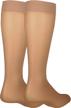 stay comfortable with nuvein sheer compression stockings for women - 8-15 mmhg support, lightweight denier, knee high, and closed toe logo