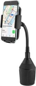 img 3 attached to 🚗 Universal Car Cup Holder Phone Mount - Adjustable Gooseneck for iPhone X/XR/XS Max/8/7/6, Samsung Galaxy S10+/Note 9 and More