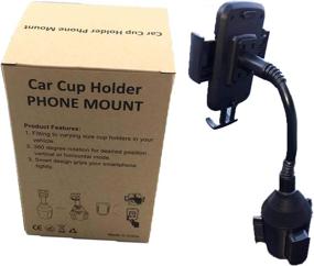 img 2 attached to 🚗 Universal Car Cup Holder Phone Mount - Adjustable Gooseneck for iPhone X/XR/XS Max/8/7/6, Samsung Galaxy S10+/Note 9 and More