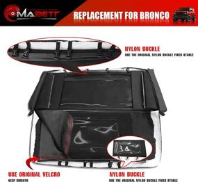 img 2 attached to Ford Bronco Accessories 2021 2022 4 Door Soft Top Window Storage Bag - Mabett Plush Multi-Layer Protection Bags to Safeguard Soft Windows from Scratching and Bending.