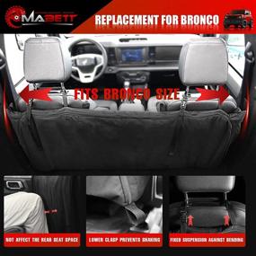 img 1 attached to Ford Bronco Accessories 2021 2022 4 Door Soft Top Window Storage Bag - Mabett Plush Multi-Layer Protection Bags to Safeguard Soft Windows from Scratching and Bending.