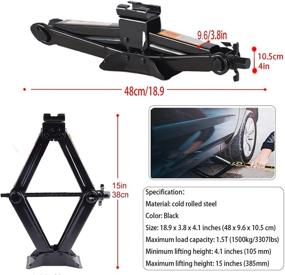 img 1 attached to Scissor Jack Car Portable Material Exterior Accessories