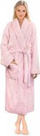 luxuriate in comfort and style: pavilia premium women's sherpa bathrobe logo