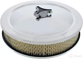 img 1 attached to 🔧 High-Performance United Pacific S1107 10-inch Chrome Air Cleaner Assembly with Low Profile Design, Complete with Die-Cast Chrome Wing Nut, Filter, and PVC Breather Hose