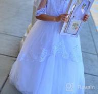 img 1 attached to Carat Elegant Flower Beading Communion Girls' Clothing in Dresses review by John Collins