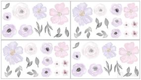 img 3 attached to Sweet Jojo Designs Watercolor Collection Nursery : Décor