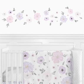 img 4 attached to Sweet Jojo Designs Watercolor Collection Nursery : Décor