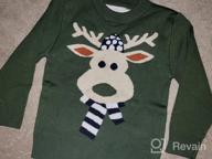 img 1 attached to Adorable Toddler Christmas Sweater: Knit Pullover with Reindeer, Elk & Snowman Cartoon - Perfect Xmas Sweatshirts for Boys and Girls review by Aaron Wilson