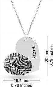 img 2 attached to LeCalla Signature Customized Fingerprint Keepsake Necklace And Cufflink For Men And Women