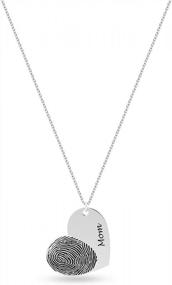 img 3 attached to LeCalla Signature Customized Fingerprint Keepsake Necklace And Cufflink For Men And Women