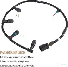 img 3 attached to 🔌 Glow Plug Harness + 8 Glow Plugs for 2004-2010 Ford 6.0 Powerstroke F-250 F-350 F-450 E-350 E-450 Super Duty | Replaces 5C3Z-12A690-A 4C2Z-12A690-AB