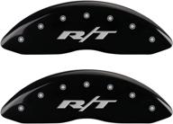 🔴 mgp 12001srt1bk black caliper covers with rt1-truck silver characters - set of 4: enhanced front and rear caliper protection, powder coated finish логотип