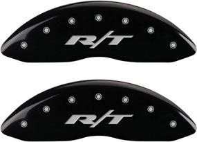 img 2 attached to 🔴 MGP 12001SRT1BK Black Caliper Covers with RT1-Truck Silver Characters - Set of 4: Enhanced Front and Rear Caliper Protection, Powder Coated Finish